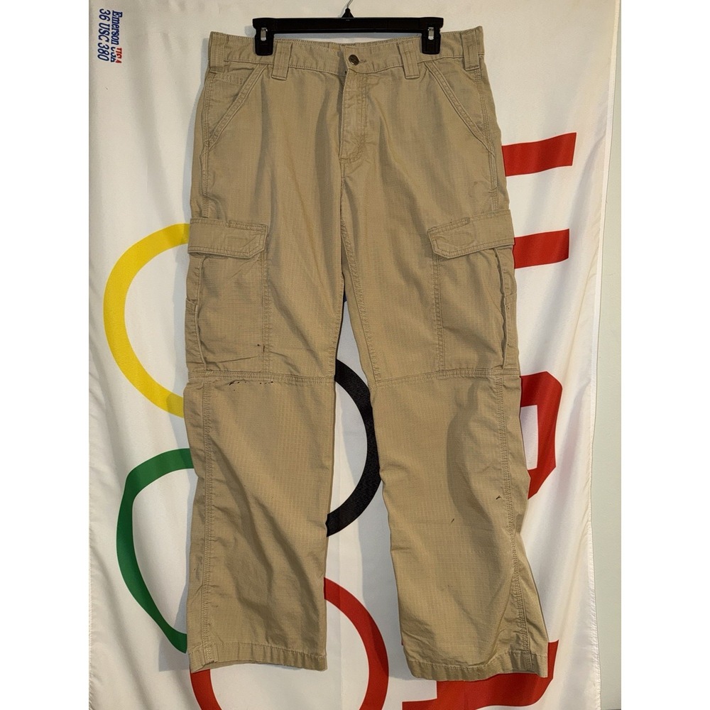 Carhartt Cargo Pants Mens 34x30 Beige Painter 104200